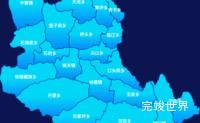 echarts陇南市文县geoJson地图局部颜色渐变演示实例